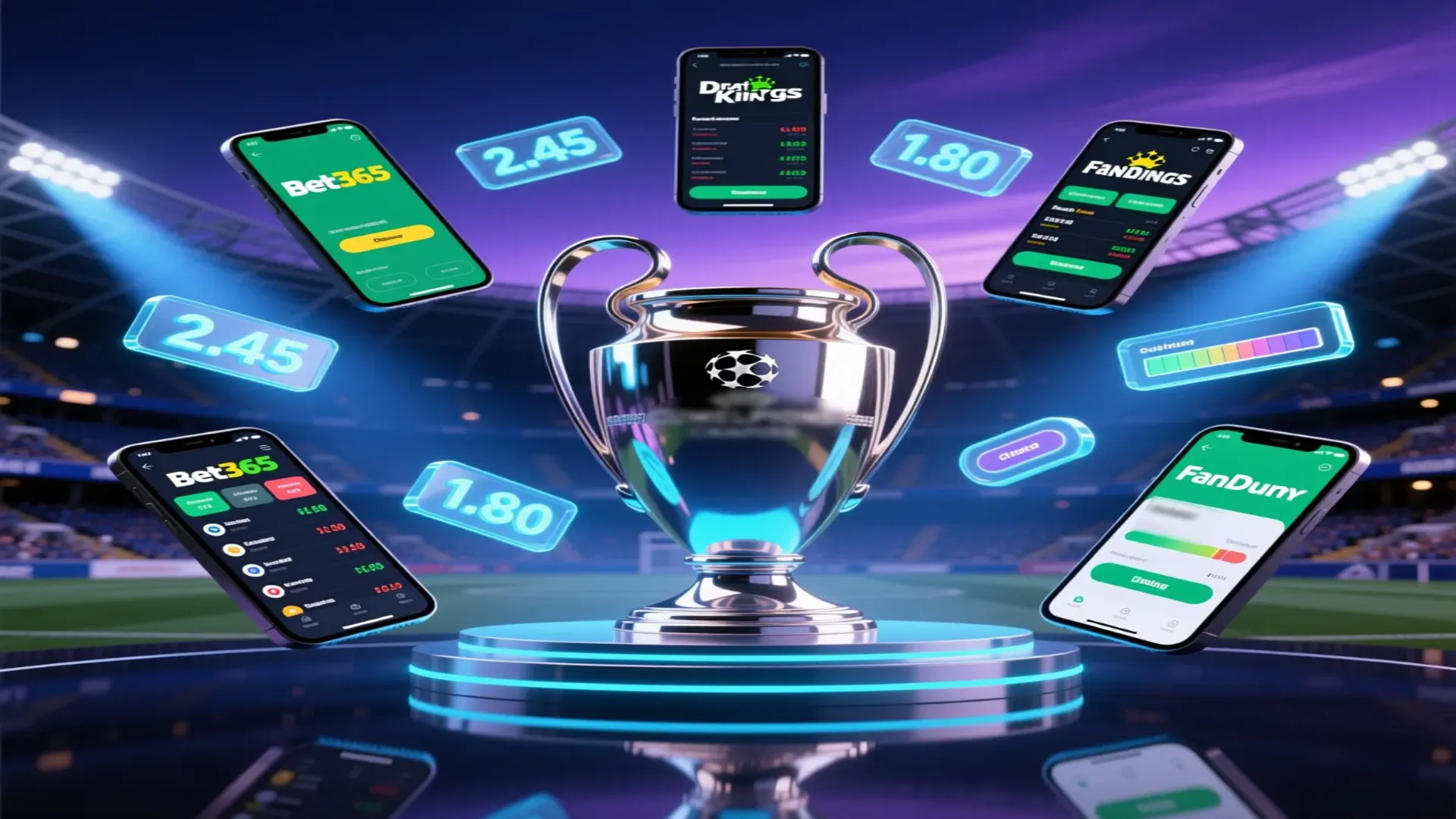 Champions League Final 2026 best bookmakers with betting apps and trophy